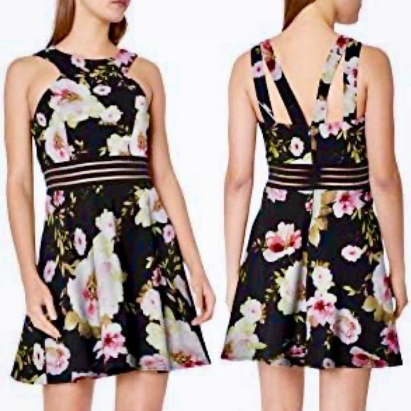 NWT speechless floral a-line sleeveless mesh torso dress ❤️ - Picture 2 of 8
